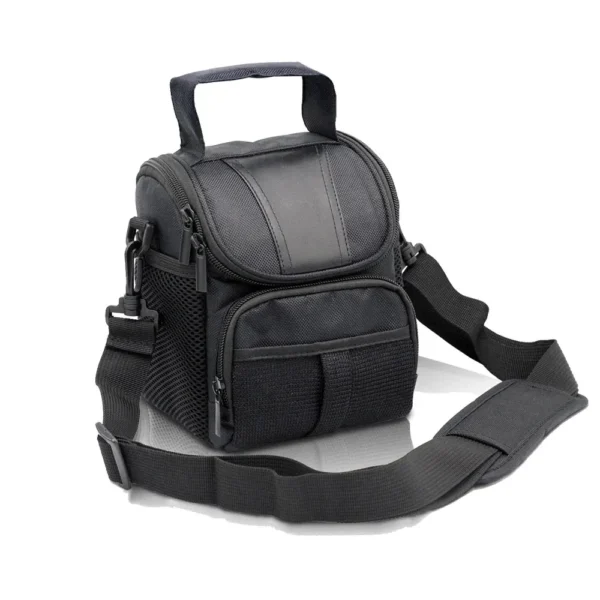black camera bag front
