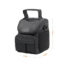 black camera bag size
