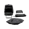 black camera bag inside