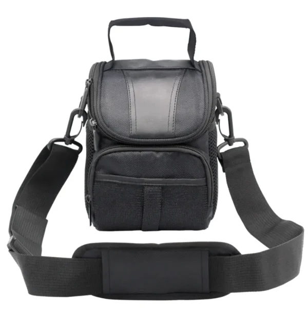 black camera bag front