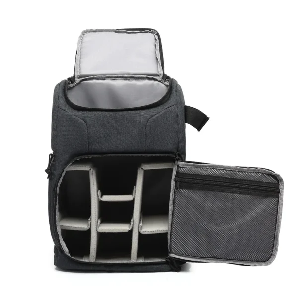 empty camera and laptop bag front