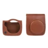 leather camera bag front