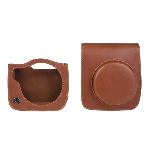 leather camera bag front