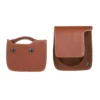 leather camera bag back