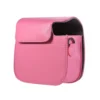 pink instant camera bag back
