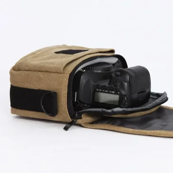 camera in small camera bag