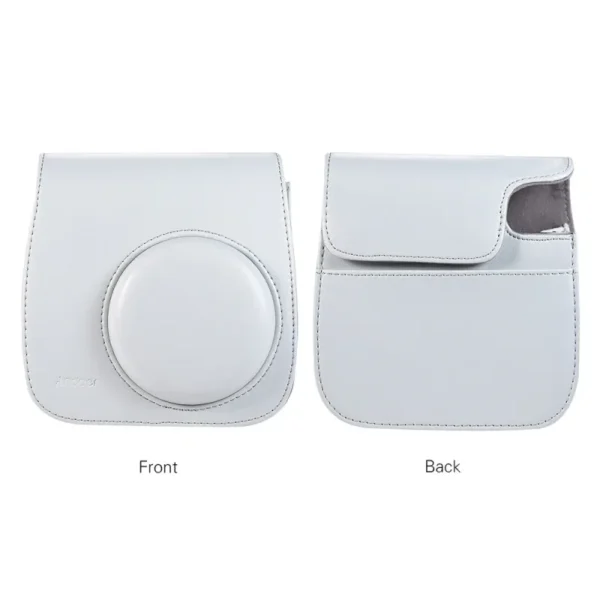 white camera bag front and bag